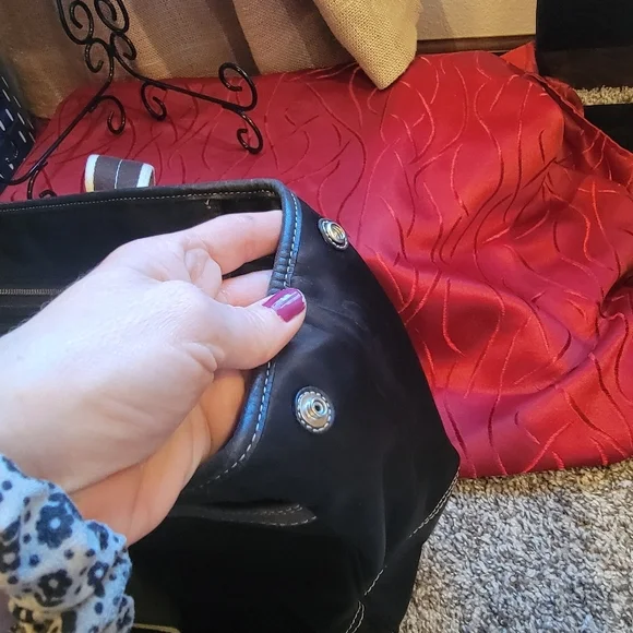 Coach Black Hampton Tote Bag purse - Picture 10 of 17